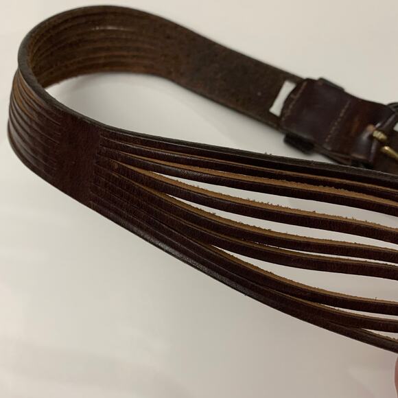 Leather Belt Size 30 Brown Leather - Picture 5 of 10